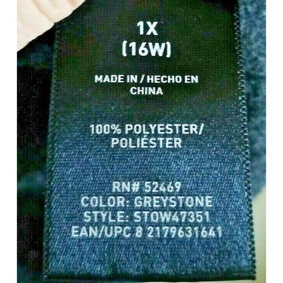 Swiss‎ Tech Unisex 1X Greystone Jacket Soft Flannel Pockets Zip Front - Picture 6 of 7